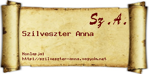 Szilveszter Anna névjegykártya